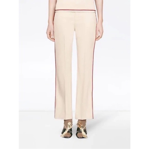 Gucci NWT Grosgrain-Trimmed Bootcut Pants. - Picture 3 of 7